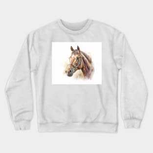 Horse Watercolour Painting Crewneck Sweatshirt